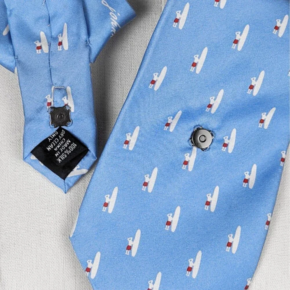 Ogsplosh - Blue Summer Neck Tie Scarf - Women's Tie - Silk Ascot Scarf - NEW